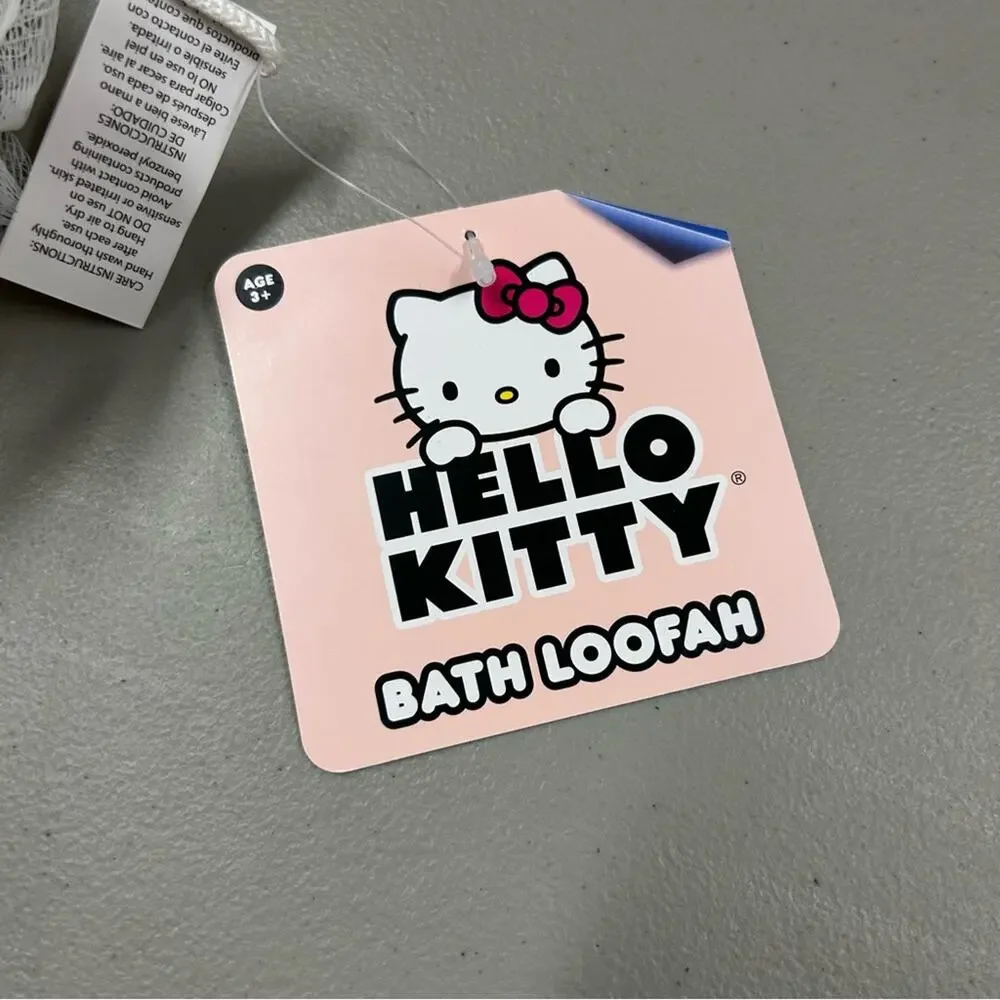Hello Kitty Bathroom Shower Bath Set with Rug / Mat, 2 Towels, Loofah NWT Sanrio